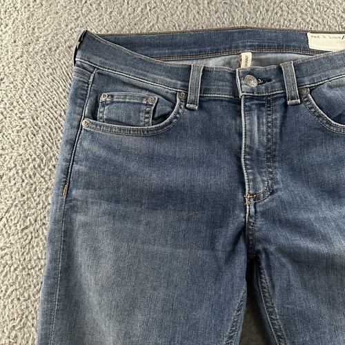 Rag & Bone Womens Jeans Blue Size 27 Ankle Denim Raw Hem Cotton Blend - Picture 3 of 19