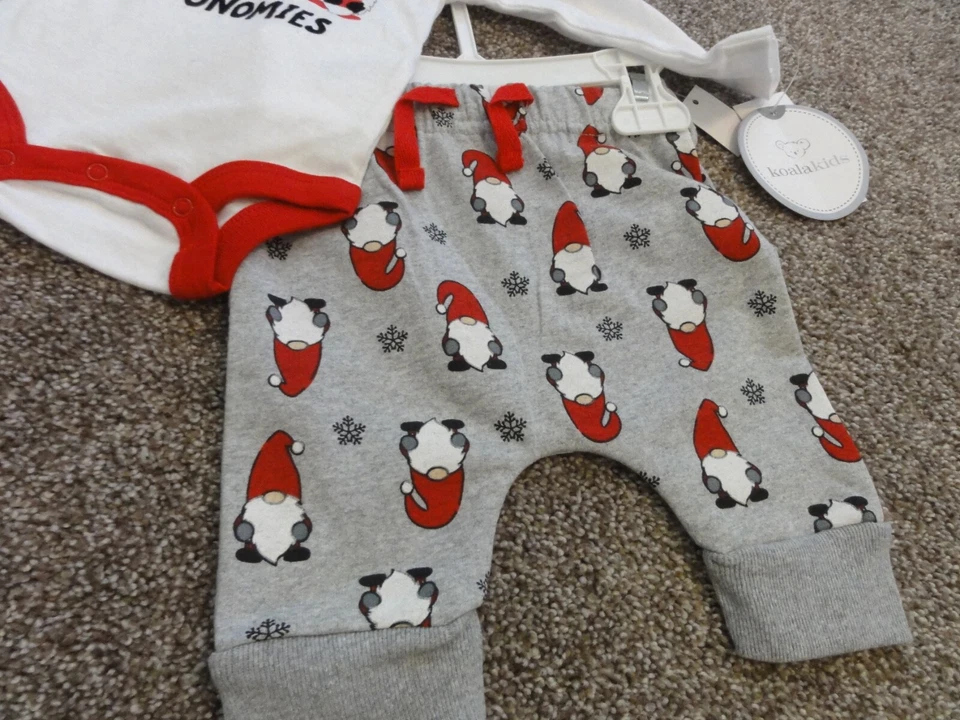 NEW BABY 2 PIECE “CHRISTMAS WITH MY GNOMIES” HOLIDAY OUTFIT - Image 4 of 4