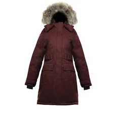Triple F.A.T. Goose Women's Water-Resistant Isella Fur Down Jacket Maroon XS