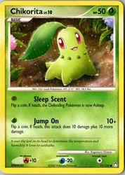 Chikorita 77/123 Mysterious Treasures Common Pokemon Card