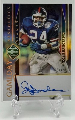 Ottis Anderson 2023 Paninj Limited NFL Gameday Aesthetics Gold Auto /49! Giants