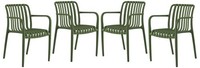 Pixa Garten-Stuhl 4Er Set Wasserfest Stapelbar GrüN Von Designlink