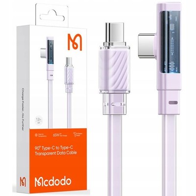 Mcdodo Hochgeschwindigkeits-Winkelkabel USB-C PD 65W 1.2M Lila