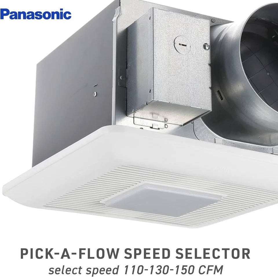 PANASONIC - WhisperCeiling DC+LED Pick-A-Flow 110-130-150 Bath Fan FV-1115VQL1 - Image 3 of 4