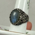 Vintage Sterling Silver Labradorite Size 6 5.3 Grams