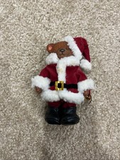 Vintage Russ Berrie Teddy Bear Dressed As Santa Claus