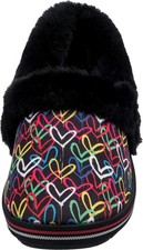 Skechers Bobs Women's Too Cozy-113610 Slipper Womens Size 8 NIB Blackw/Hearts