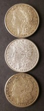 1889, 1896, and 1921 S $1 Morgan Silver Dollars