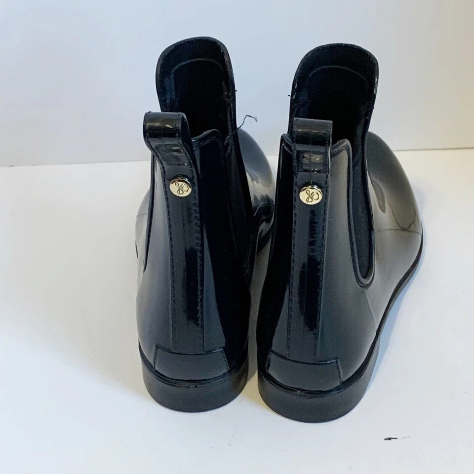 Sam Edelman Women’s Glossy Black Tinsley Chelsea Rain Boots Size 8 Waterproof - Image 4 of 4