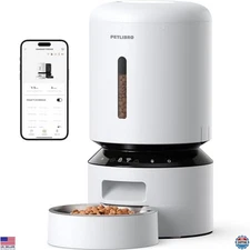 Automatic Cat & Dog Feeder 5L, WiFi Timed Pet Feeder, Low Food Sensor, 10 Meals