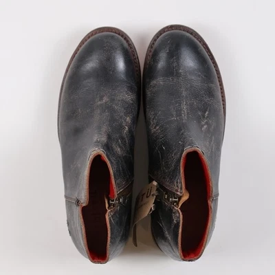 Bed Stu Ankle Boots Glayder Black Distressed Leather 7 NWT - Image 1 of 4