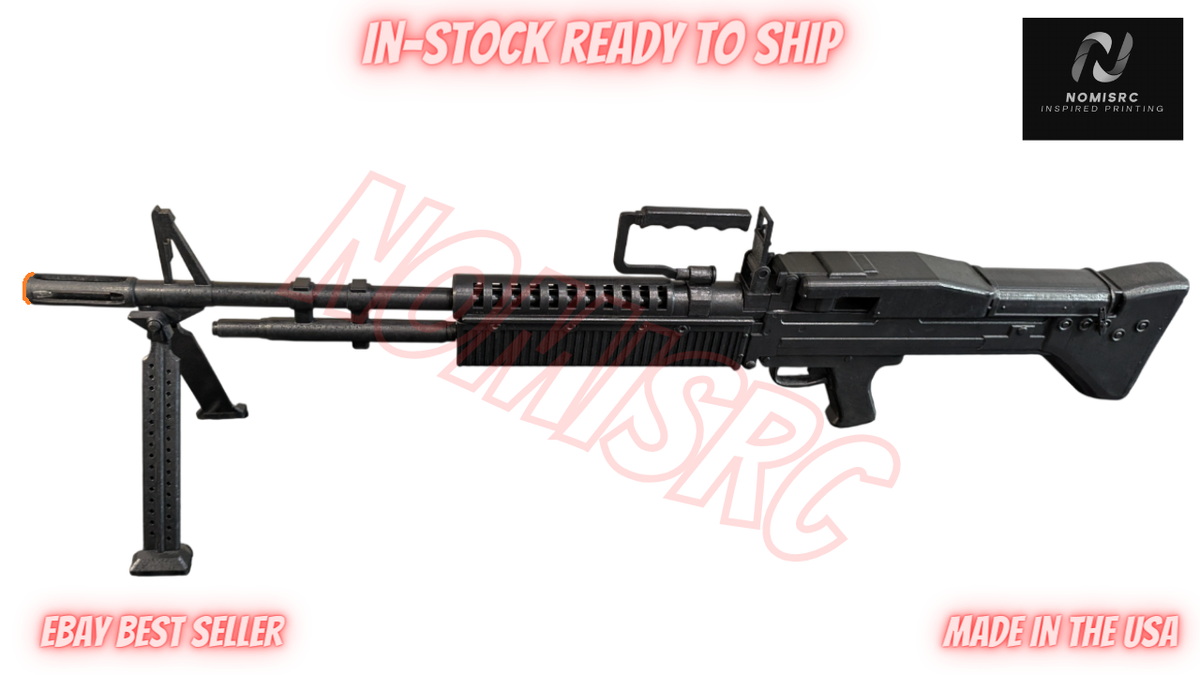 M60 Heavy Machinegun Replica 1:1 - 3D Printed - Real Metal Look