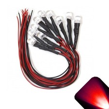 5 X Pre Wired 12v 10mm Red Leds Prewired 12 Volt Led 11v 13v 14v 15v Arduino Mod 5 X Pre Wired 12v 10mm Red Leds Prewired 12 Volt Led 11v 13v 14v 15v Arduino Mod
