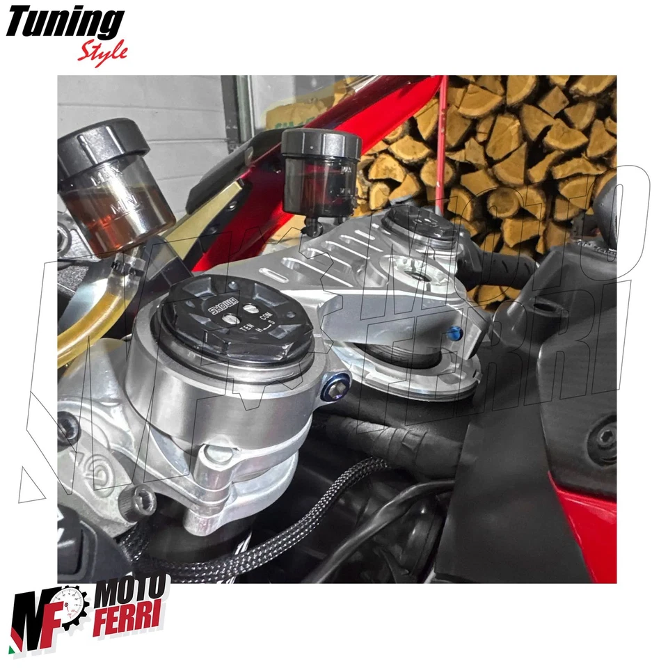 MF8883 Piastra Sterzo Racing Ducati Panigale V4 V4S V4R Argento da 2018 a 2024 - Immagine 4 di 4