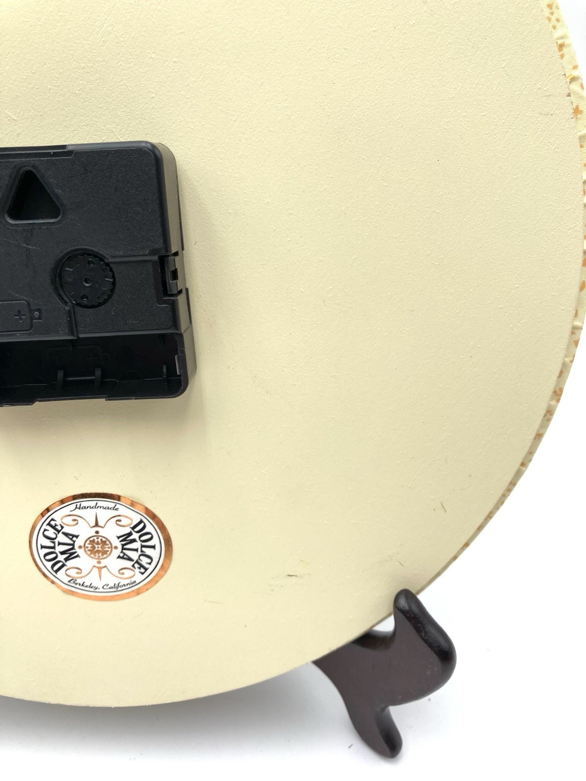 Dolce Mia Nursery Clock Circus Animals Fabric Handmade Vtg Berkeley CA 10” Works