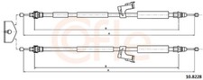 Bremsseil Seilzug Feststellbremse COFLE 92.10.8228 für VOLVO V50 545 V40 525 S40