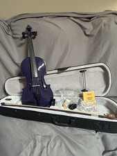 Merano Violin with Case, Bow for Student, Beginner - Purple Sparkly