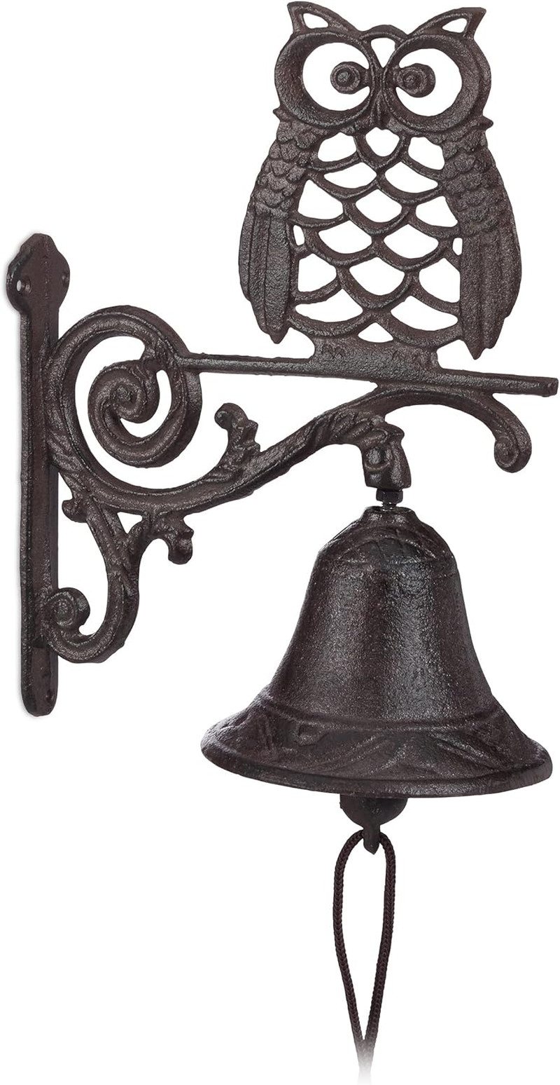 Campana da Porta Gufo in Ghisa Pesante | Campanello Rustico Anti-Pioggia