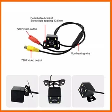 Car Reverse Backup Camera HD 170°Universal Rear View Cam 4 LED Waterproof Camera