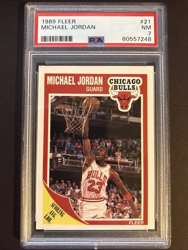 1989-90 Fleer - Michael Jordan Scoring Avg Leader #21 PSA 9 BULLS HOF