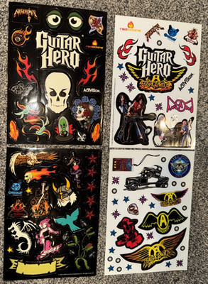 Rare Playstation XBox Activision Guitar Hero Sticker Lot