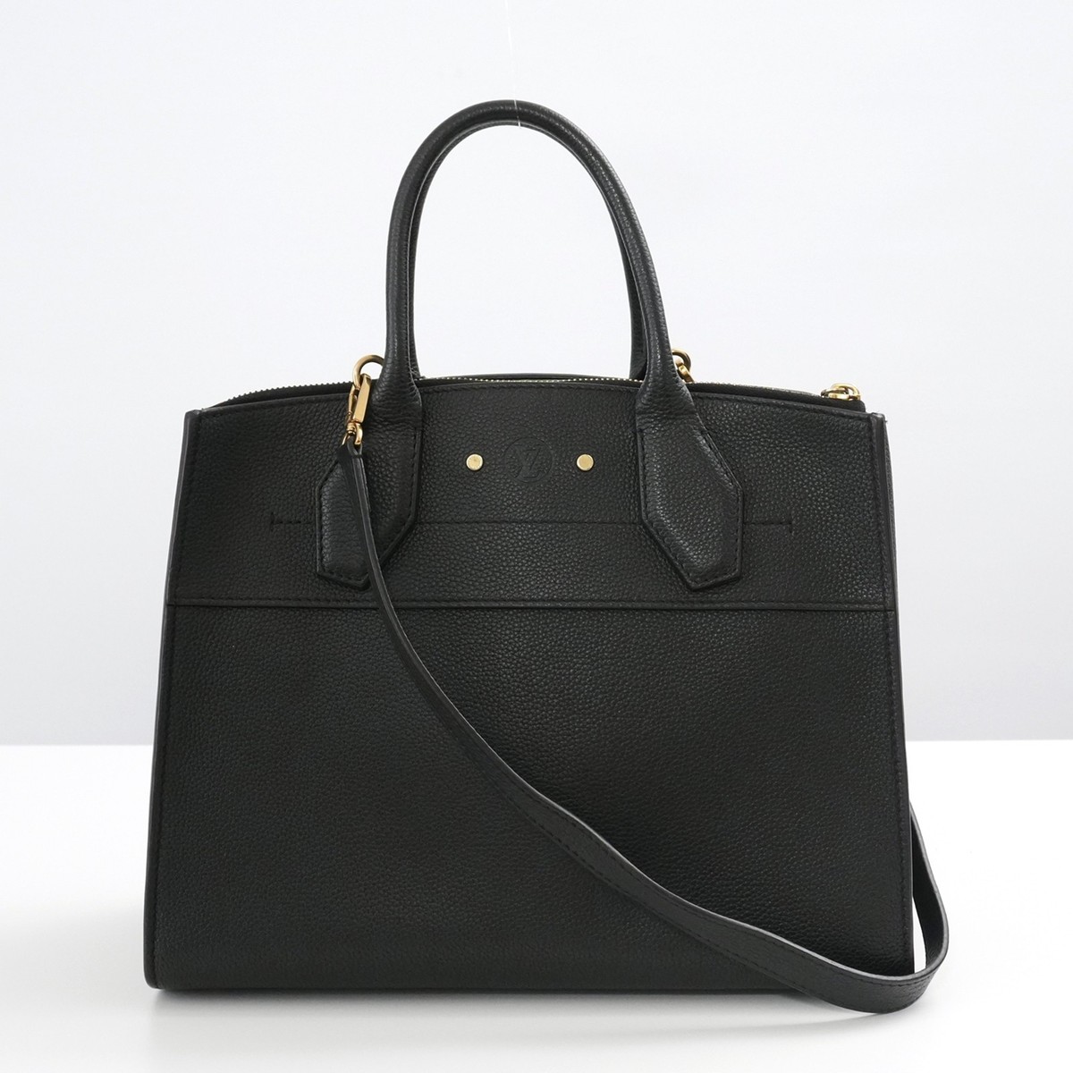 LOUIS VUITTON LV City Steamer PM M53028 2way Hand Bag Black NZ5126