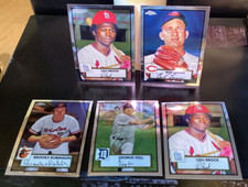 2021 Topps Chrome Platinum Anniversary Edition 5 Card Lot Mint Robinson, Brock +