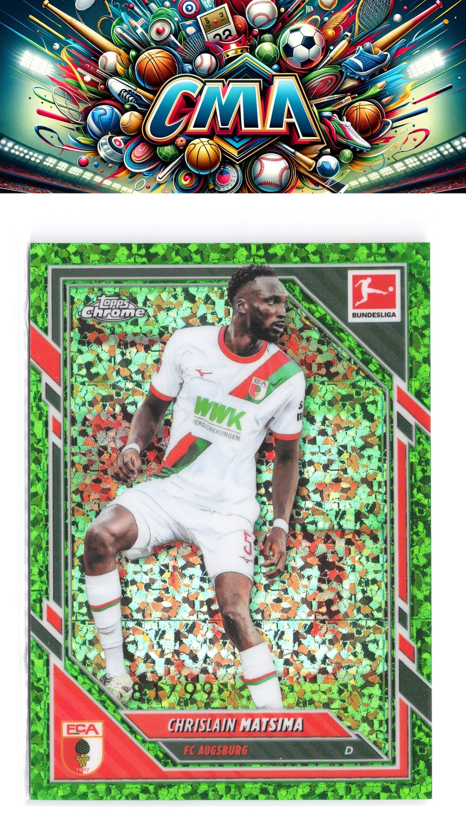 2025-26 Topps Chrome #1 Chrislain Matsima Green Mini-Diamond Refractor #/99