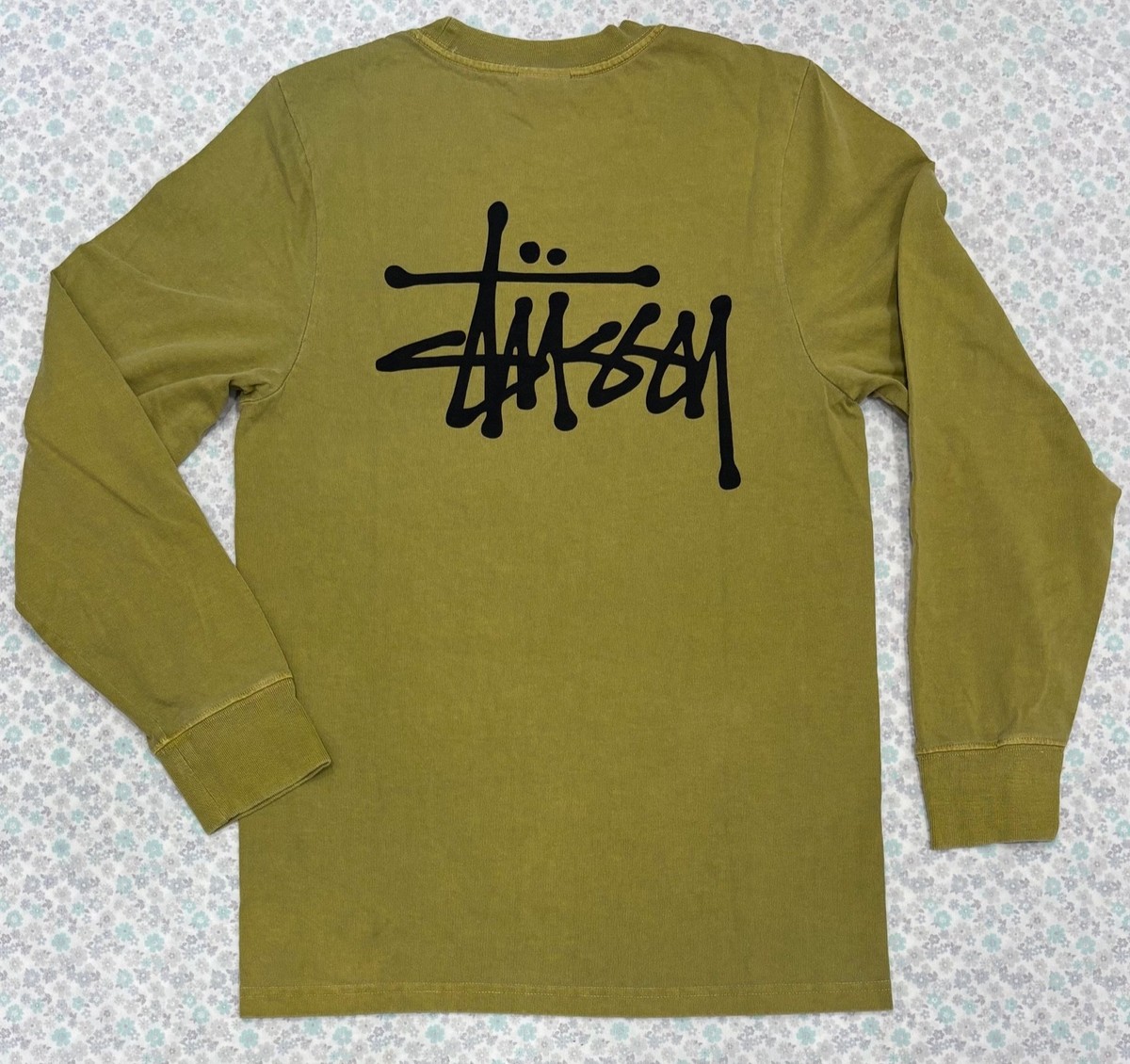 Stussy Basic Logo Green/ Olive Mens Long Sleeve XS ,,MD ,LG . | eBay