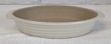 Pampered Chef Family Heritage Stoneware Small Oval Baker 9.5" Vanilla 06302