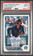 ROBERT PEREZ JR. 2023 Topps Pro Debut Autographs PSA 10 Gem Mint (pop 1)