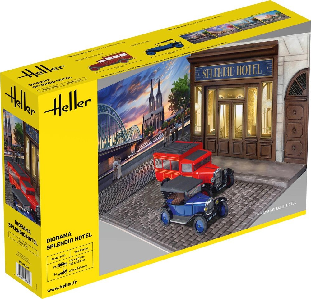 Heller 52330 - 1:24 Starter Kit Diorama Splendid Hotel - New