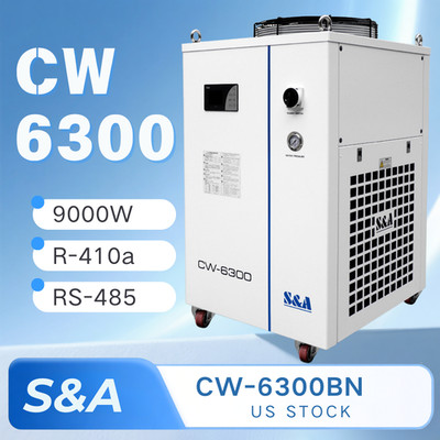 S&A CW 6300BN Industrial Water Chiller For CO2 Laser Cutting Machine Cooling