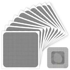 Window Screen Repair Patch 10 Patches 4"x 4"10cm x 10cm Black 3-Layer Stro