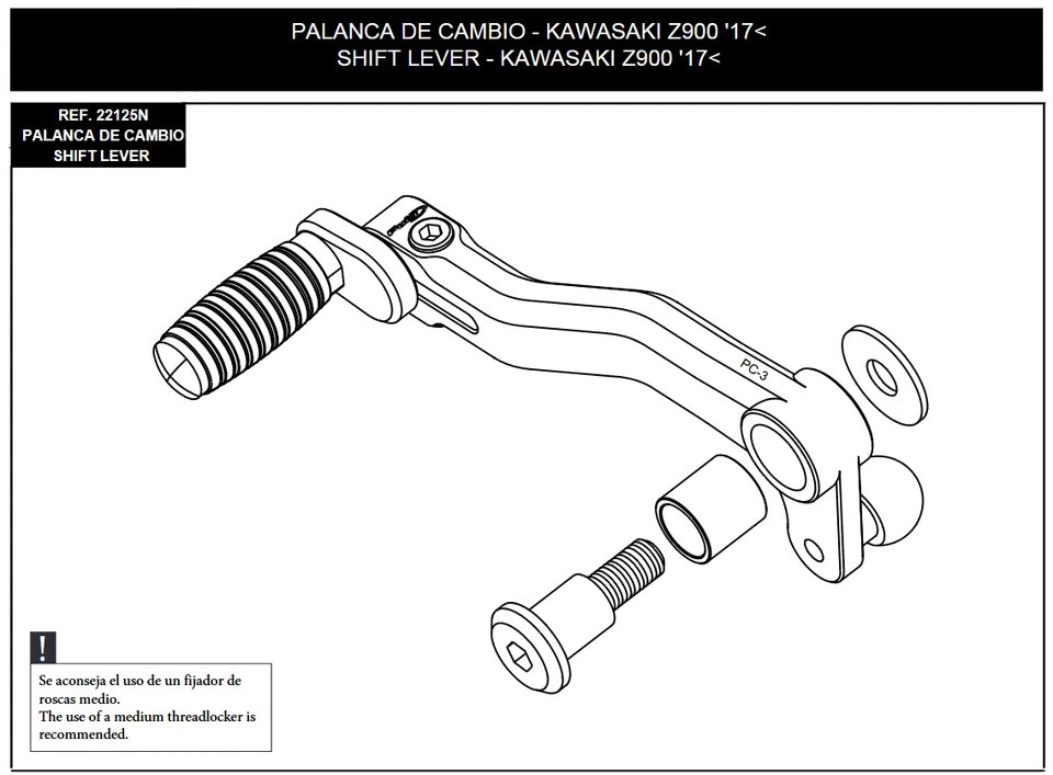 Puig Regolabile Cambio Marce Pedale Piede Leva Argento Kawasaki Z900 2023 - 2025 - Immagine 3 di 4