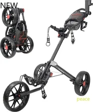 CaddyTek Caddylite 15.3 V2 Golf Push Cart,Deluxe Quad-Fold,Lightweight,3 Colors.