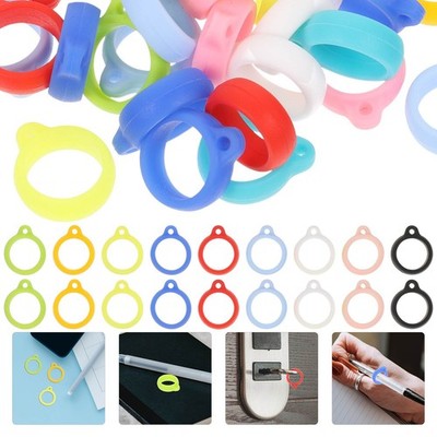 50Pcs Pen Hanging Rings Silicone Anti-Lost Loop with Clip for Neck Lanyard  Pen | eBay