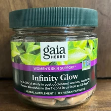 Gaia Herbs® Infinity Glow - Women's Skin Support Supplement  120 Vegan Capsules