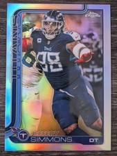 2025 Topps Chrome Jeffery Simmons Refractor #289 Titans