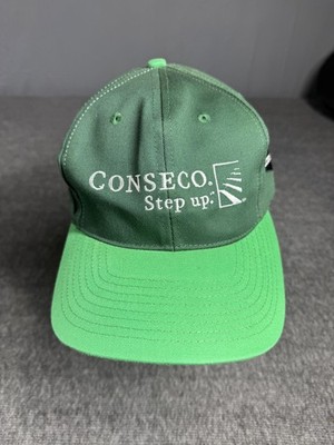 Vintage Team Conseco Hat Cap Strap Back Mens Green NASCAR Racing Step Up 90s