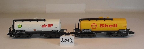 Minitrix Spur N 1/160 Güterwagen-Konvolut Kesselwagen air BP & SHELL der DB#8012 | Zustand: Gebraucht