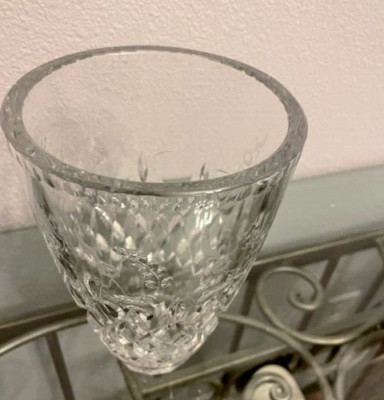 Beautiful Rogaska Gallia 8'' x 5 1/4'' Crystal Vase - Very Fancy