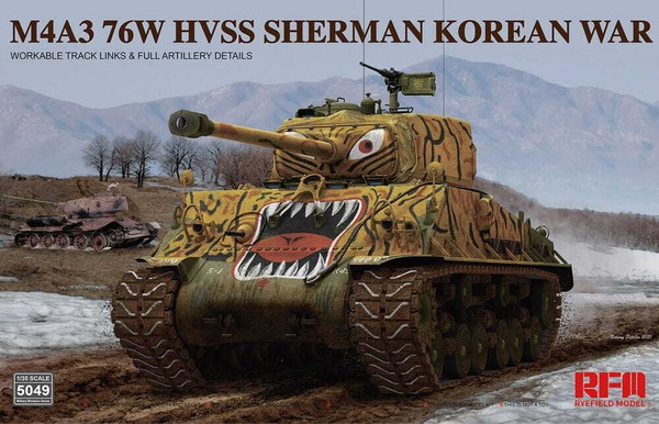 Rye Field Model RM5049 1:35 M4A3 76W Hvss Sherman Korean War-image
