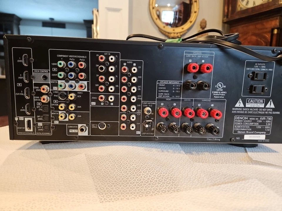 Denon AVR-790 7.1 Channel Multi-Zone Home Theater Receiver 1080p HDMI No Remote - Image 2 of 4