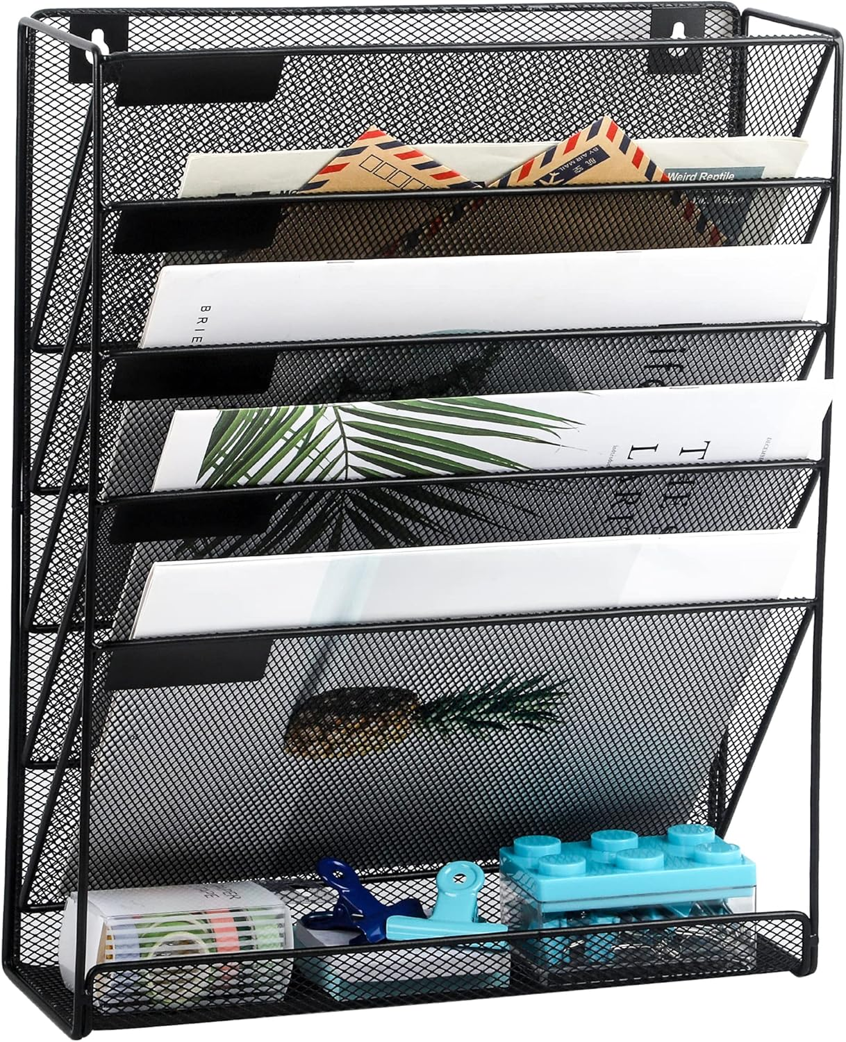 EASEPRES 6-Tier Mesh Wall Mount Desk File Organizer for Documents-image