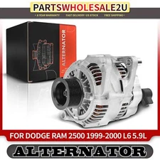 Alternator for Dodge Ram 2500 99-00 L6 5.9L 136A 12V CW Rotation 8 Groove Pulley
