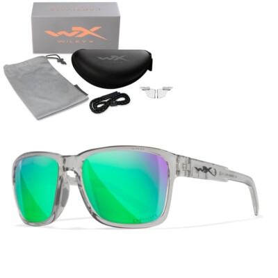 Wiley X Trek CAPTIVATE Green Mirror Gloss Crystal Light Grey Frame Sonnenbrille