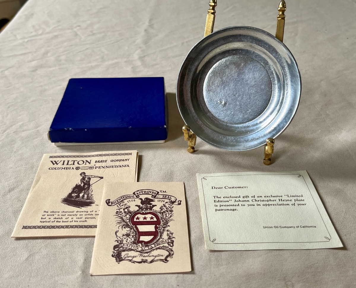 専用ですVintage Wilton Pewter Plate 　アメリカ Vintage Wilton Columbia Pewter Plate/ Great Seal of the