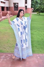Women Block Print Kaftan, Caftan Dress, Summer wear Dress, Summer wear dress