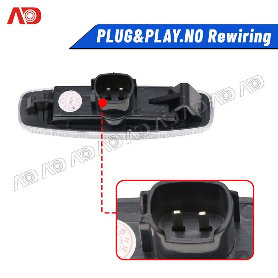 Clear Lens Amber Full LED Fender Side Marker Lights For Infiniti M35 M45 Q40 Q60 - Image 3 of 4